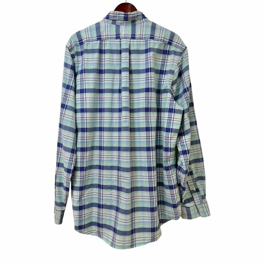 Polo Ralph Lauren Men Pony Tartan Plaid Oxford Shirt Size XXL Classic Fit Preppy